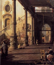 Perspective View with Portico